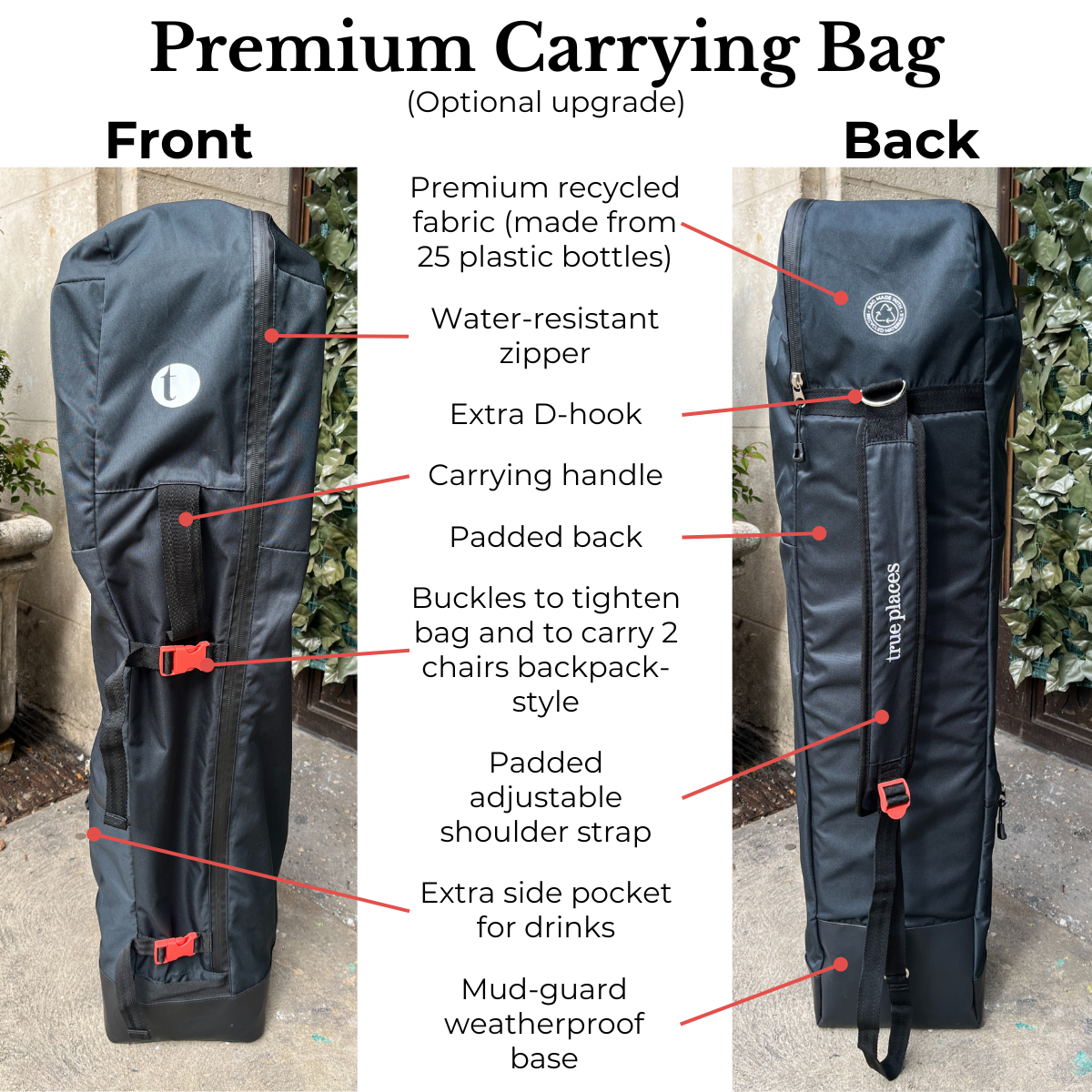 True Places Emmett Portable Chair Premium Bundle