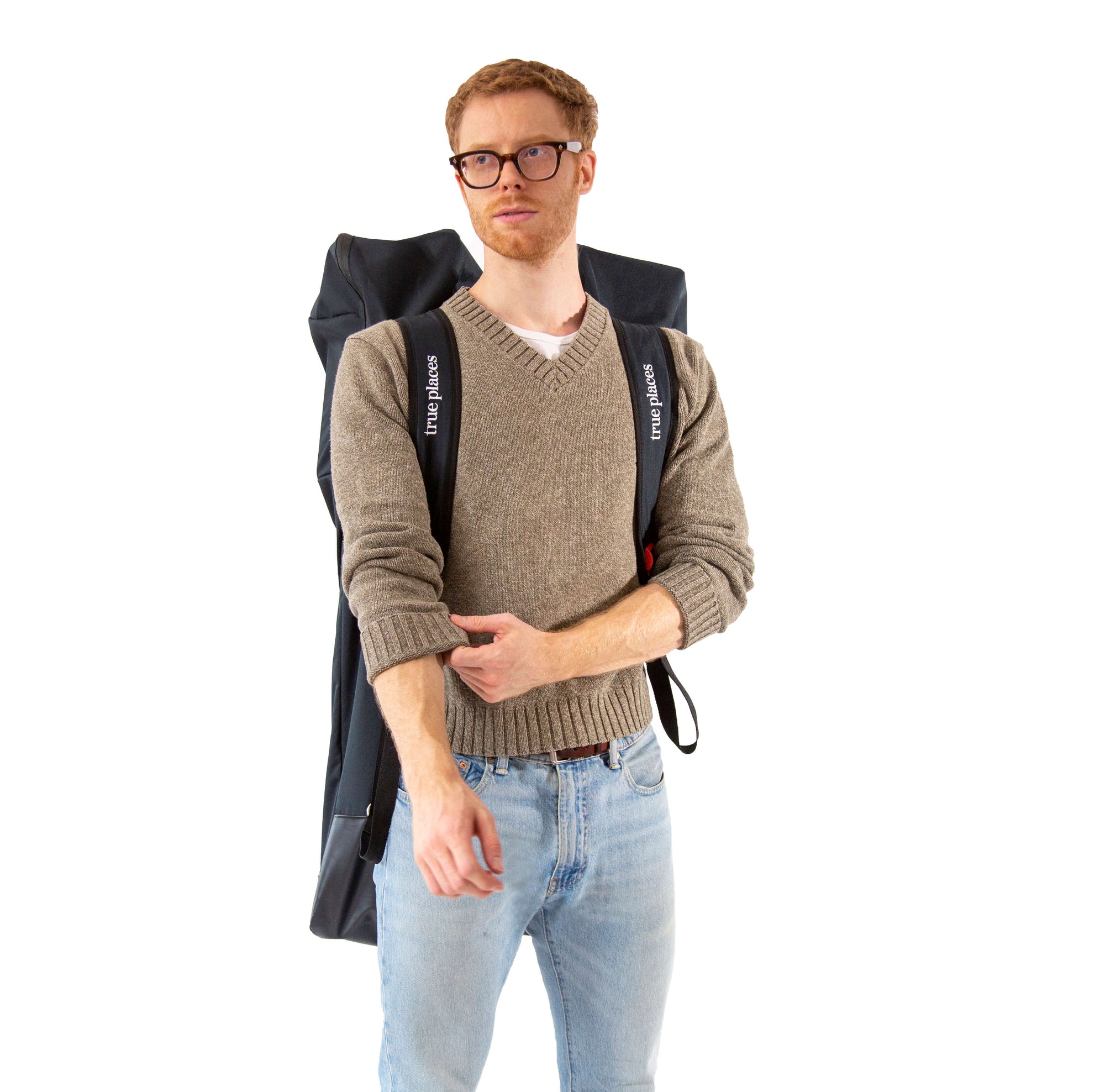 Carry 2 Emmett chairs backpack-style by connecting two Premium Carrying Bags for ultimate handsfree portability