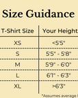 True Places T-shirt sizes